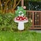 Glitzhome® 30" Metal Stacked Mushroom & Frog Yard Stake